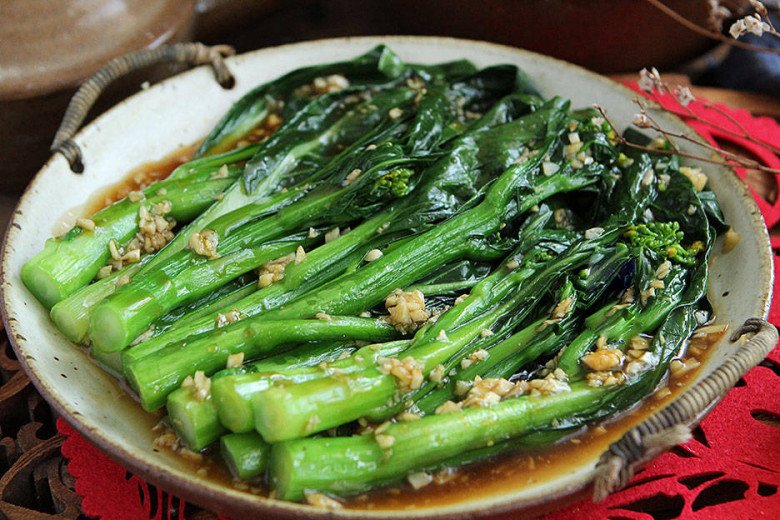 Cải Rổ Luộc Chấm Trứng