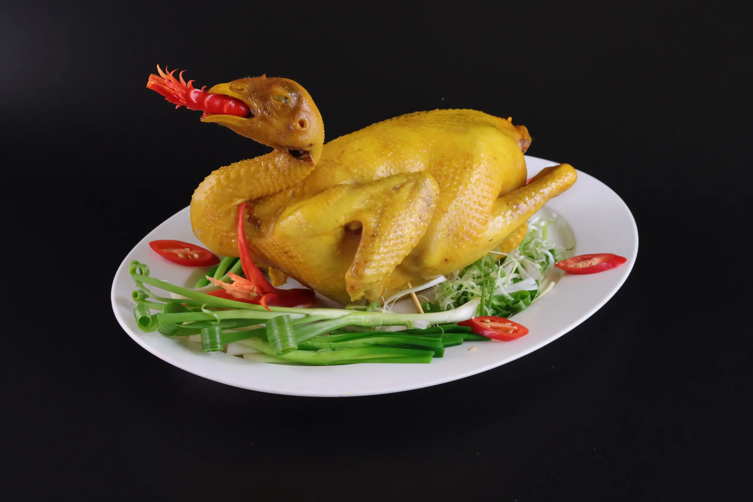 Gà Ta Hấp Lá Chanh