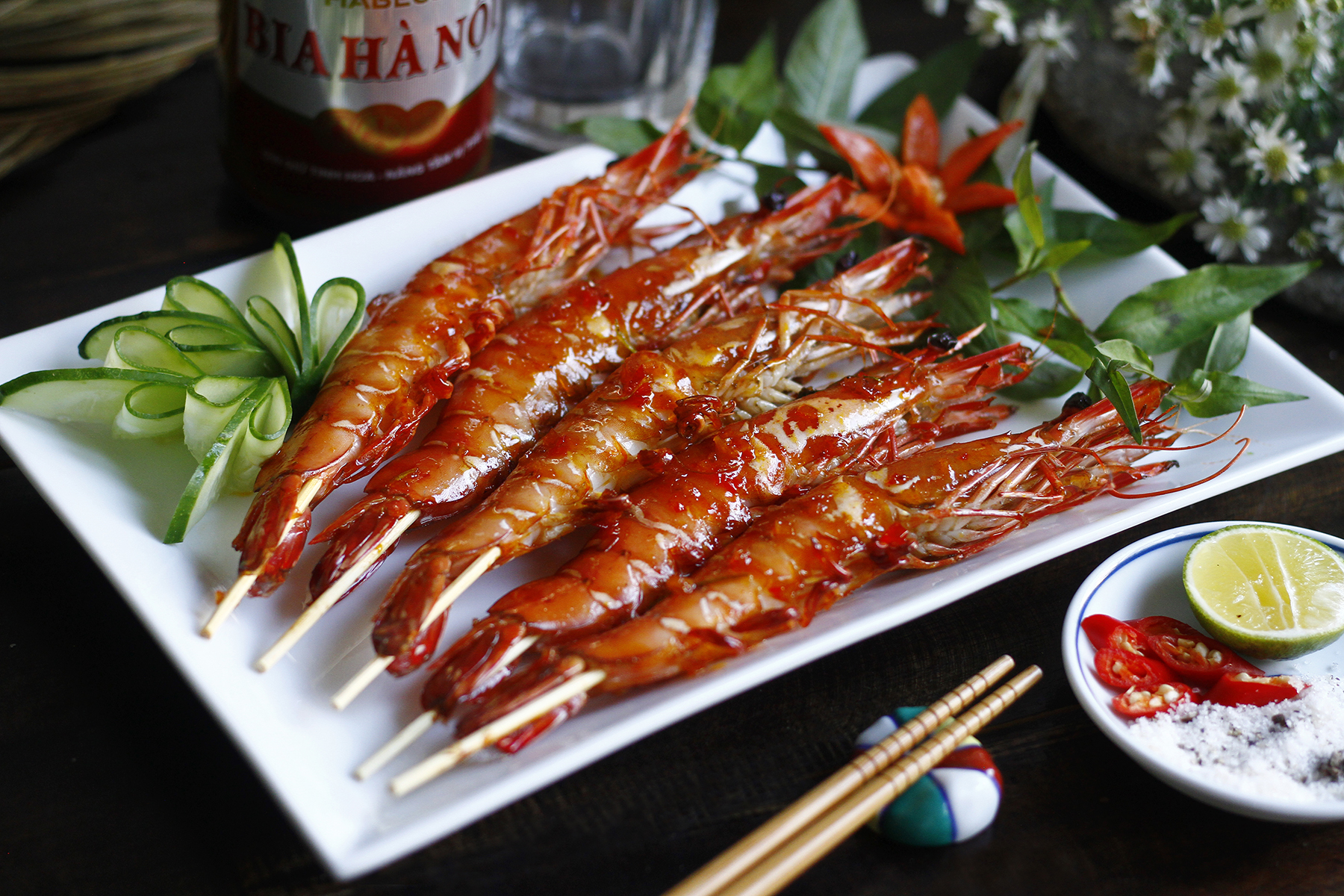 Tôm Sú Biển Nướng Muối Ớt